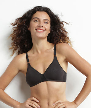 Cotton triangle bra Black Dim Daily