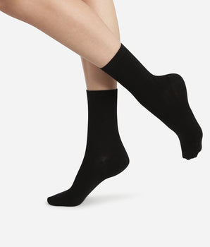 Pack of 2 pairs of black Femme Pur Coton socks for women