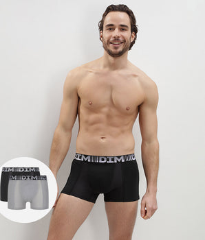 3D Flex Air Pack of 2 men's black-pearl grey anti-perspirant boxers