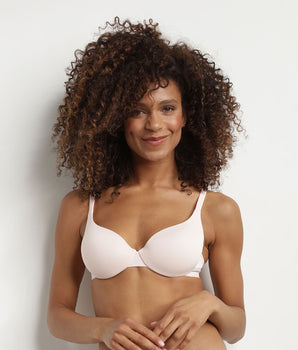 Dim Invisifit ballerina pink push-up balconette bra