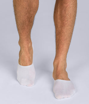 Pack of 2 pairs of white Basic Coton footsies for men