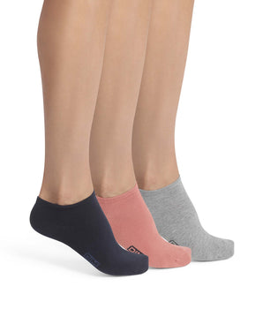 Pack of 3 pairs of men's cotton socks Navy Pink Dim