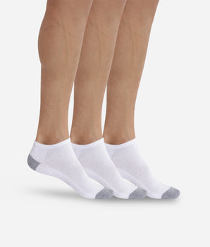 Pack of 3 pairs of invisible trainer socks for men