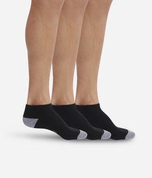 Pack of 3 pairs of black EcoDIM Micro trainer socks