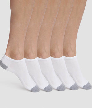 Pack of 5 pairs of men's white cotton socks EcoDim Sport