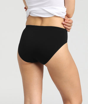 Pack of 2 black and white seamless microfibre panties Les Pockets Eco