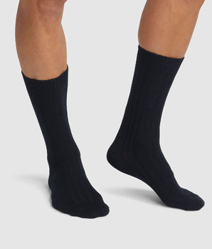 Dim Bamboo pack of 2 pairs of men's long viscose socks Black