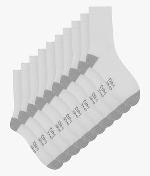 Pack of 5 pairs of EcoDim Sport Men's White and Grey Socks