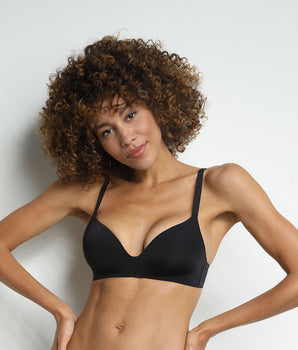 Non-wired invisible black bra - Dim InvisiFree