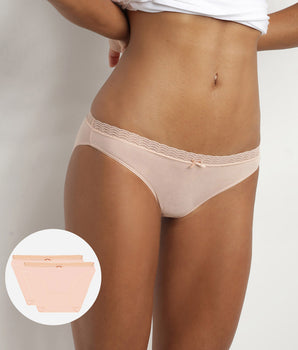 Pack of 2 pink women's panties by DIM Fashion