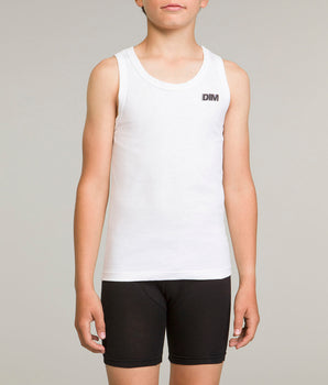 White boy's sport tank top 100% cotton Basic Sport