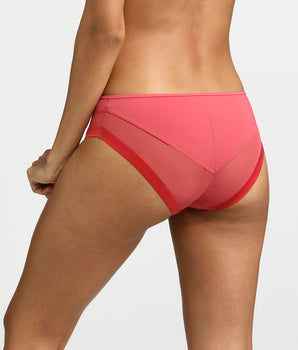 Generous Dim microfibre and pink tulle briefs