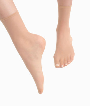 Nude Sable Sublim Voile Brillant Pack of 2 pairs of women's ankle socks