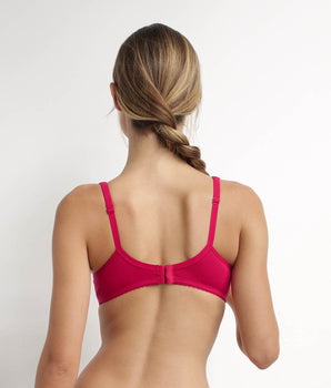 Underwired push-up bra Generous Red Organic Cotton Dim