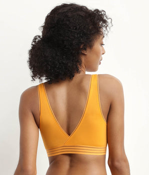 Wireless microfibre triangle bra in yellow Oh My Dim's