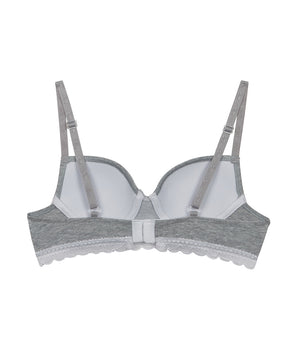 Dim Trendy girls' grey stretch cotton moulded cup bra