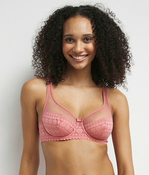 Rose Generous Limited Edition polka dot lace full cup bra