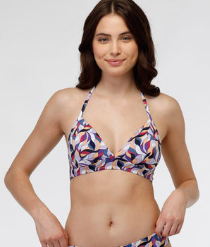 Printed Shiny Microfibre underwired bra, multicolour print