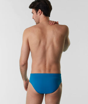 Blue Azure mid-rise swimming briefs