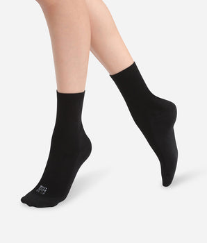 Pack of 2 pairs of women's socks reinforced fabric Black Ultra Resist