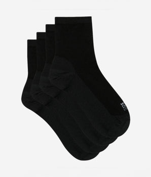 Pack of 2 pairs of women's socks reinforced fabric Black Ultra Resist