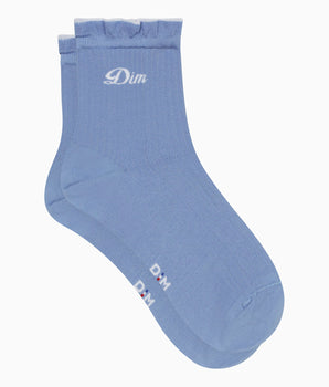 Madame Dim Women's Lavender Blue Gathered Cotton Socks