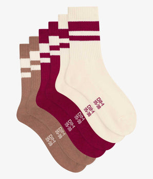 Pack of 3 pairs of women's cotton socks Café EcoDim Sport