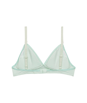 Skin Care Pastel Blue wireless triangle bra in organic cotton