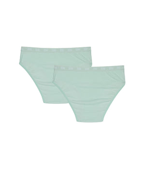 Dim Skin Care Pack of 2 Pastel Blue girls' organic cotton knickers