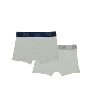 Dim Skin Care Pack of 2 boys' boxers in organic grey cotton