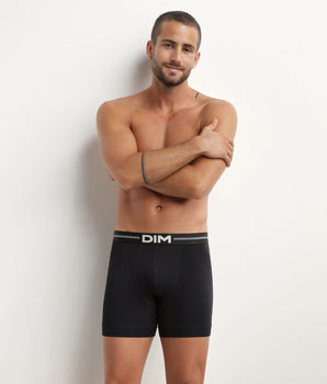 Men's microfibre boxers with flat seams in Black Dim Icons Essentiel