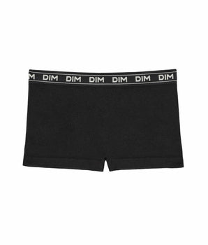 Boys' ribbed microfibre boxers in Black Dim Icons