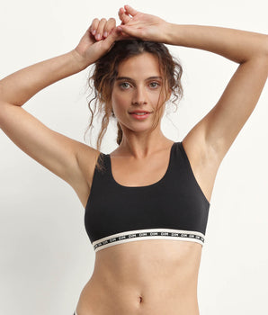 Women's black modal cotton bralette Dim Icon Essentiel