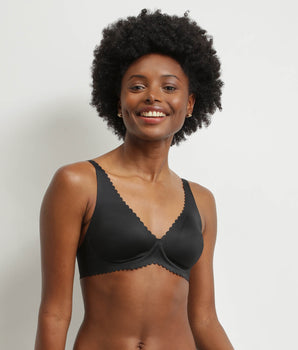 Black microfibre underwired scarf bra Dim Body Touch