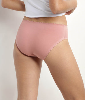 Pack of 2 women's briefs in stretch cotton in Rose and Ruby Body Touch Easy