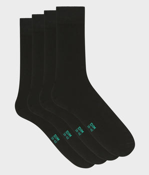 Pack of 2 pairs of Black men's socks in organic cotton Dim Good