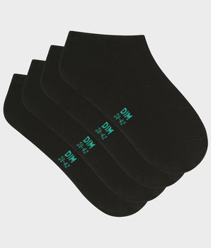 Pack of 2 pairs of Black men's socks in organic cotton Dim Good