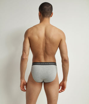 Pack of 2 briefs men's Black Pearl Grey organic cotton Dim Good