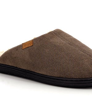 Women's brown mule slippers