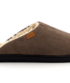 Women's brown mule slippers