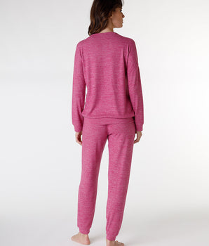 Women's long pyjamas, pink 