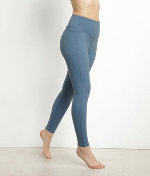 Women's sports leggings in sculpting microfibre Blue Jean Dim Move