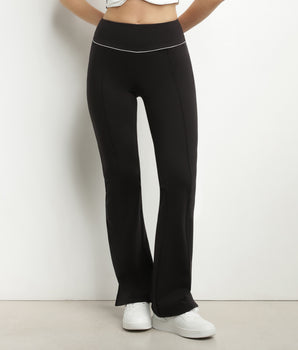 Women's stretch jersey flared sports trousers Black Dim Move