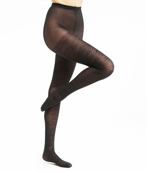 Women's sheer tights in black with zebra print Dim Style