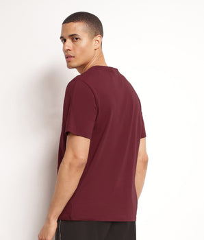 Men's thermoregulating sports T-shirt in Dim Move Bordeaux jersey