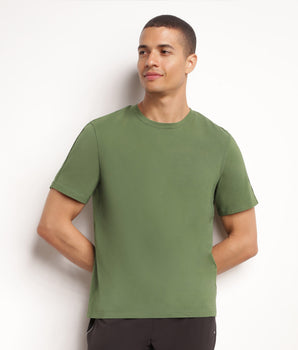 Thermoregulating men's sports T-shirt in khaki Dim Move jersey