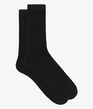 Women's socks in black viscose with embossed effect Dim Style