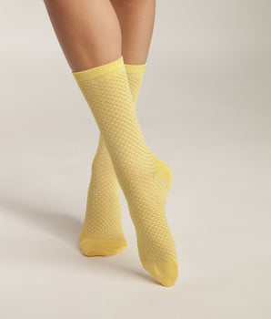 Women's viscose socks Lemon embossed effect Dim Style
