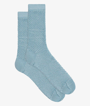 Blue embossed effect viscose socks Dim Style shirt