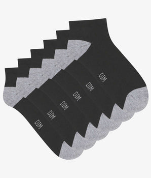 Pack of 3 pairs of EcoDim Sport black and grey cotton socks for women